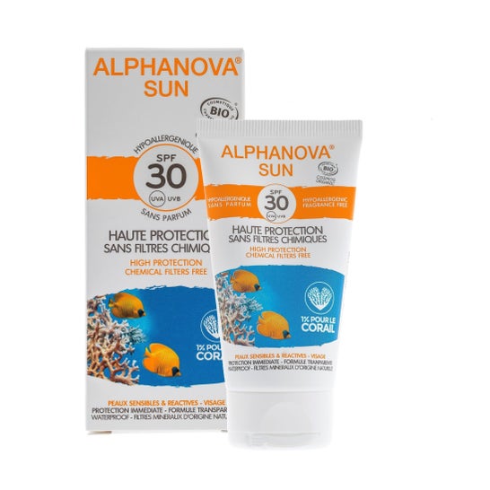 Alphanova Sun Bio Crema Facial Sin Perfume SPF30 50g