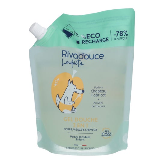 Rivadouce Loupiots Gel de Ducha Chapeau l'Abricot Recarga 750 ml
