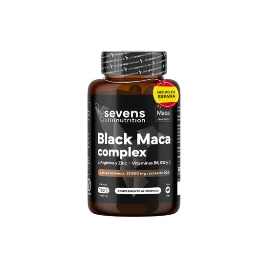 Sevens Nutrition Maca Negra L-Arginina Zinc Vit B6 B12 C 180caps