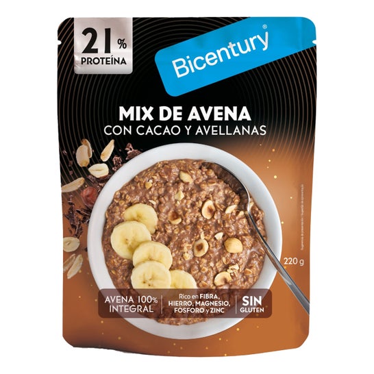 Bicentury Mix de Avena Con Cacao y Avellanas 220 g