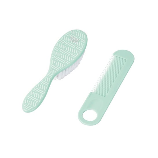 Saro Saro Green Brush and Comb 1ud