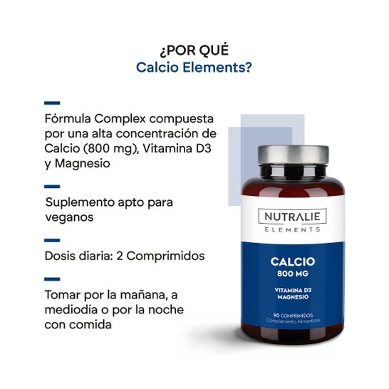 Nutralie Calcio 800 mg + Magnesio + D3 Huesos y Músculos 90 comp