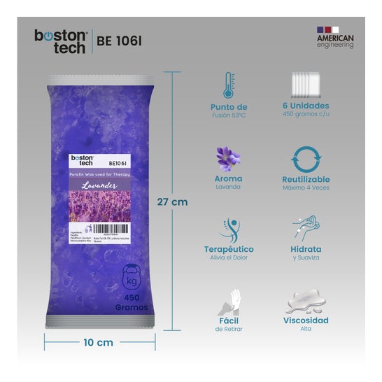 Boston Tech Cera Parafina Pura Lavanda 3000g