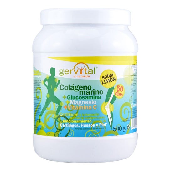 Gervital Colágeno Marino Glucosamina Vitamina C Limón 500g