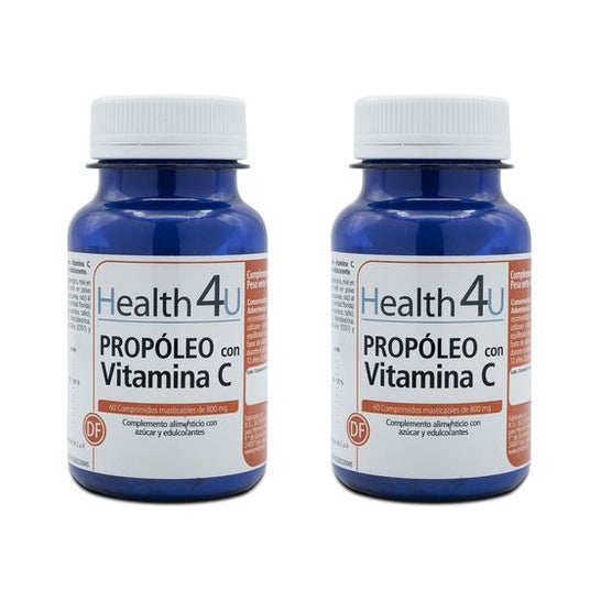 Health 4U Pack Propóleo con Vitamina C 800mg 2x60comp
