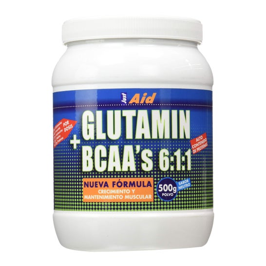 Just Aid Glutamin + Bcaa Neutraler Geschmack 500g