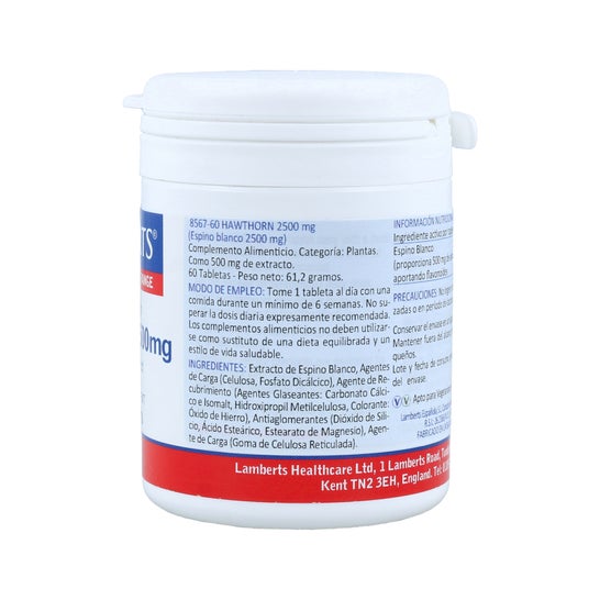 Lamberts Espino Blanco 2500mg 60 Comprimidos