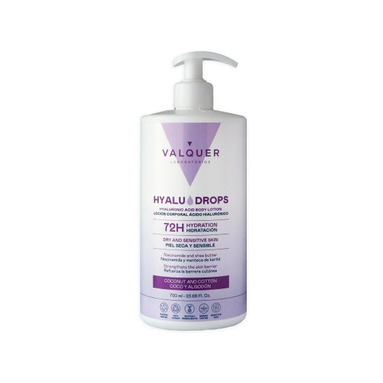 Valquer Hyaludrops Loción Corporal Coco y Algodón 72H 700ml