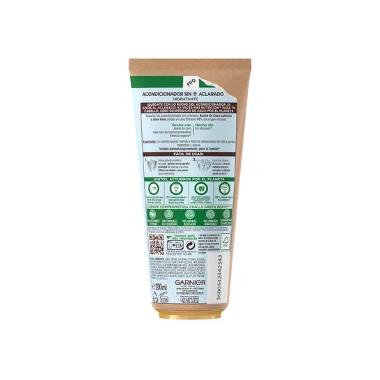 Garnier Original Remedies Coco y Aloe Vera Acondicionador Sin Aclara 200ml