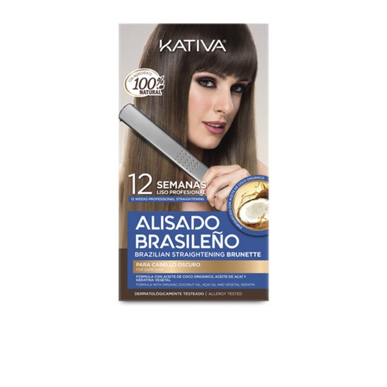 Kativa Brazilian Straightening Kit til mørkt hår