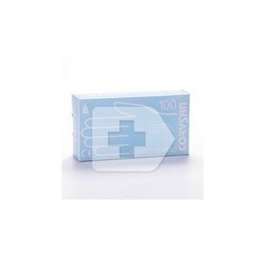 Guantes Corysan vinilo T pequeña 100 uds