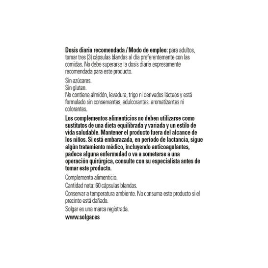 Solgar Omega 3-6-9 Pescado Lino y Borraja 60 Perlas