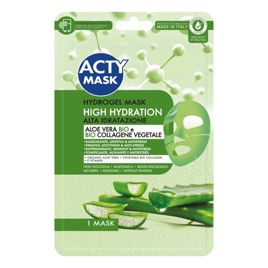 Acty Mask Máscara Hidrogel Aloe Vera Bio y Colágeno Vegetal 1ud