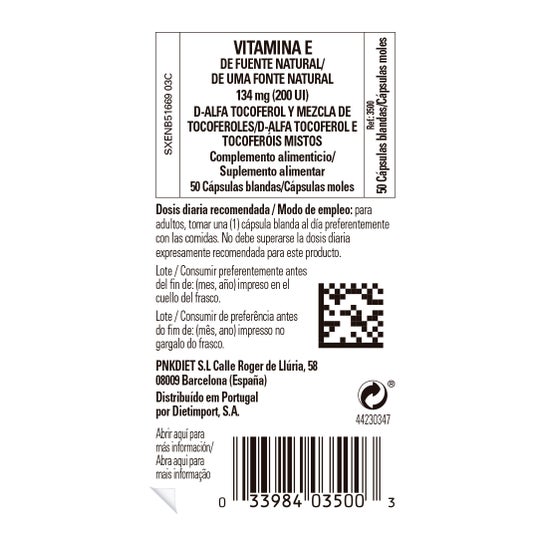 Solgar Vitamina E 200 UI 134 mg 50 Perlas
