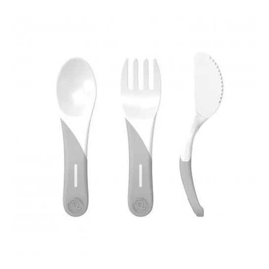 Twistshake Set de Cubiertos de Aprendizaje +6 Meses Blanco Twistshake Set de Cubiertos de Aprendizaje +6 Meses Blanco