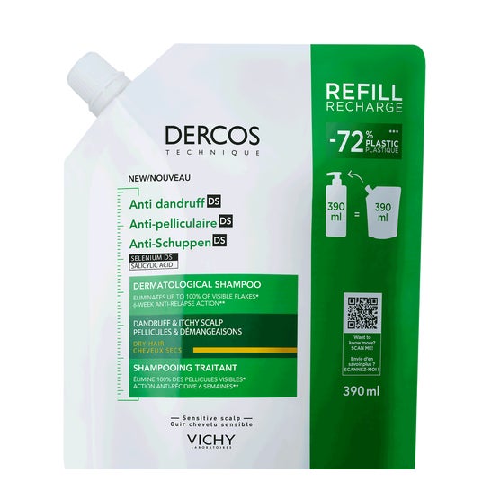Dercos Refill Anti-Dandruff Shampoo Dry Hair 390ml