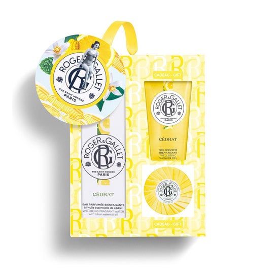 Roger & Gallet Pack Cédrat Agua Perfumada + Gel + Jabón Sólido