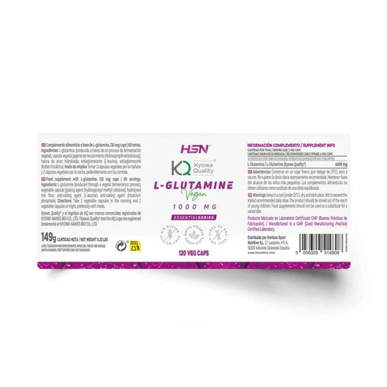 HSN L-Glutamina 1000mg Kyowa® 120vcaps