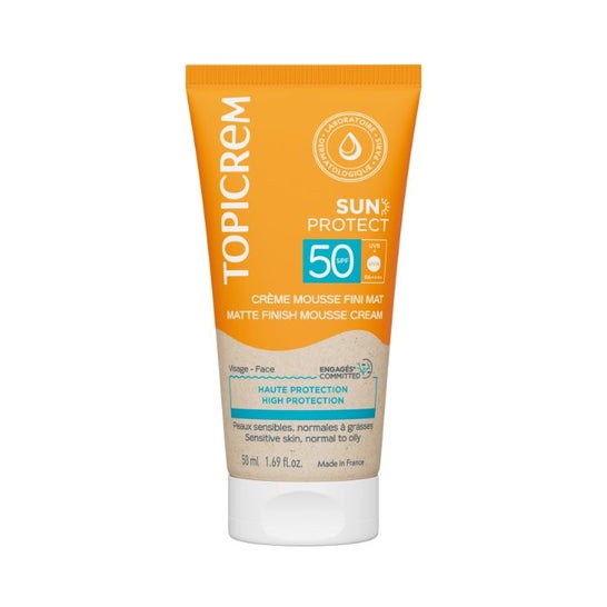 Topicrem Mousse-Crema Acabado Mate SPF50 50 ml