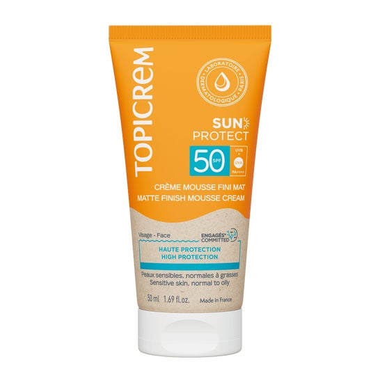 Topicrem Mousse-Crema Acabado Mate SPF50 50 ml