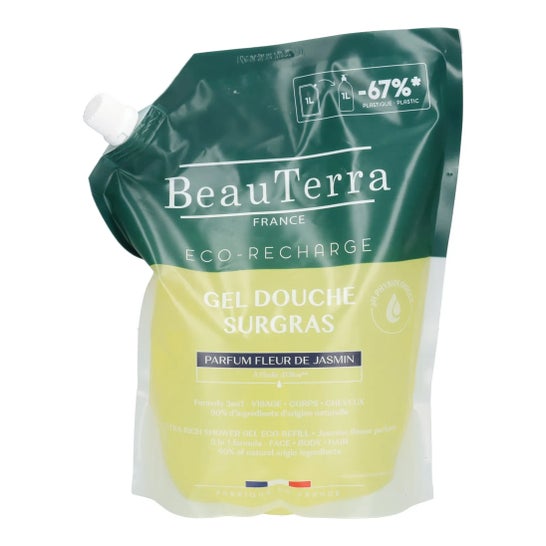 Beauterra Douchegel Jasmijn Eco-Herbruik 1000 ml