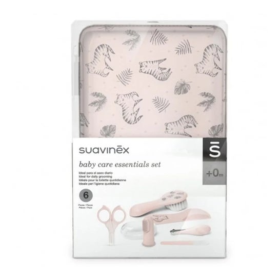 Suavinex Hygge Baby Care Essentials Set Toiletries Pink 6uts