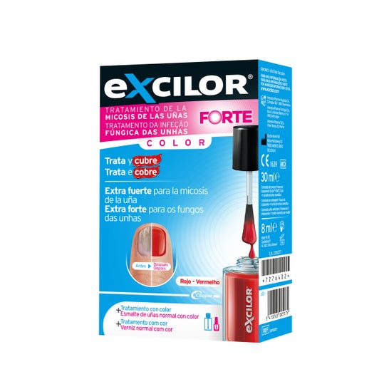 Excilor Forte Color Red Esmalte Tratamiento de la Micosis de las Uñas 30ml