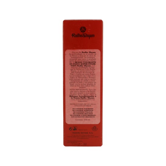 Radhe Shyam Henna Super Caoba Oscuro Pasta 200 g