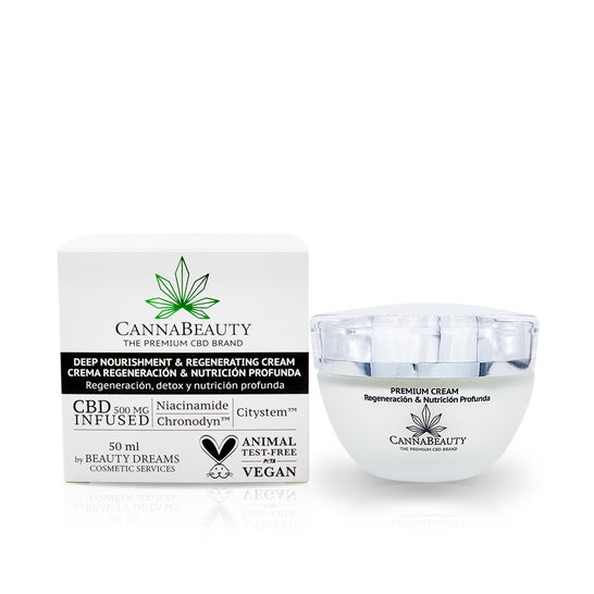 CannaBeauty Crema Premium Regeneración & Nutrición Profunda CBD 50ml