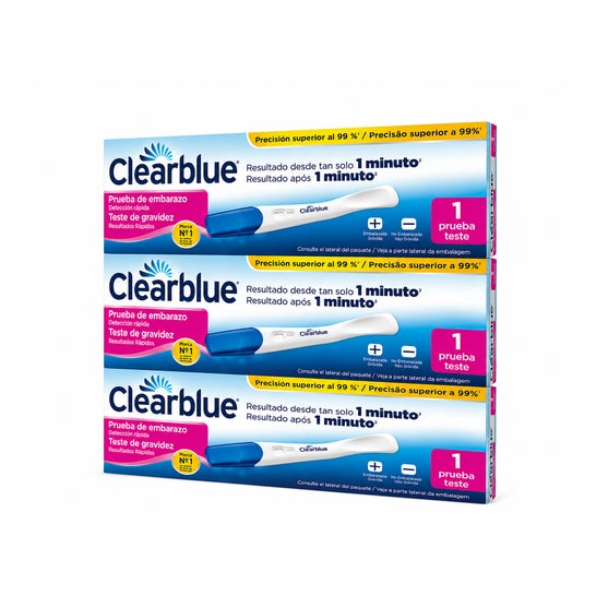 Clearblue Pack Prueba de embarazo 1 minuto 3 Pruebas