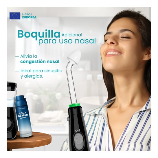 Aquapik100® Waterflosser Irrigador Dental 600 ml 10 Niveles Negro 1 ud
