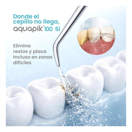 Aquapik100® Waterflosser Irrigador Dental 600 ml 10 Niveles Negro 1 ud