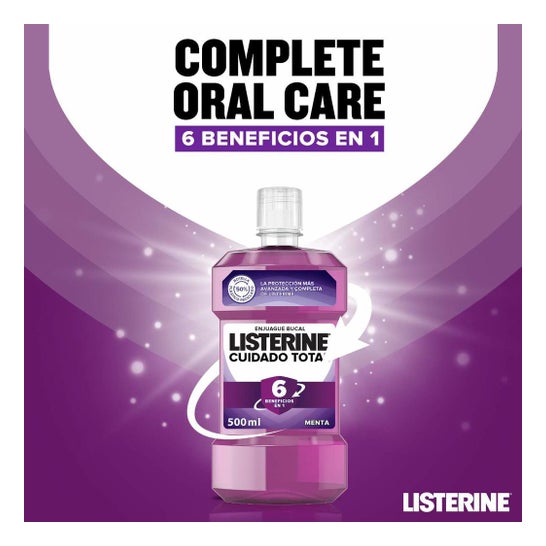 Listerine Cuidado Total Enjuague Bucal Menta 6en1 2x1L