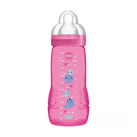 Mam Easy Active Baby Bottle Deep Ocean Pink 330ml