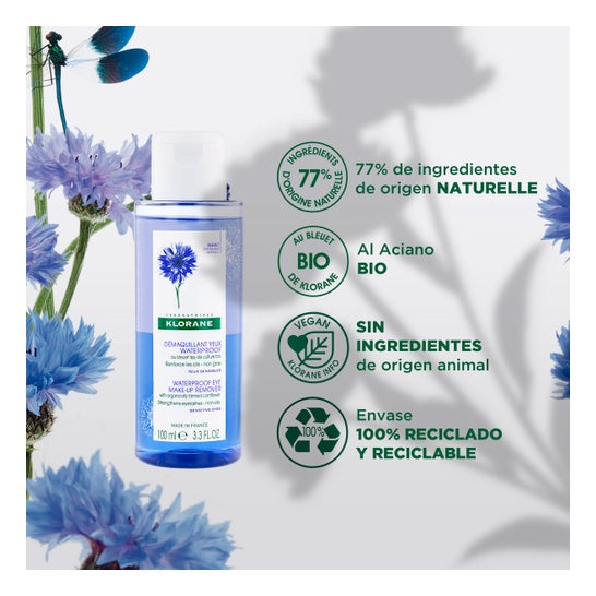 Klorane Desmaquillante Ojos Waterproof Aciano 100 ml
