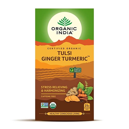 Organic India Bolsas de Té Tulsi Turmeric Ginger 25uds