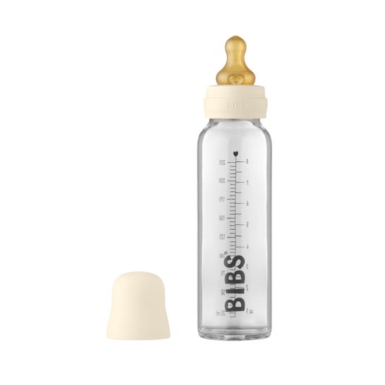 Bibs Baby Glass Bottle Ivory 225ml 1 Unità