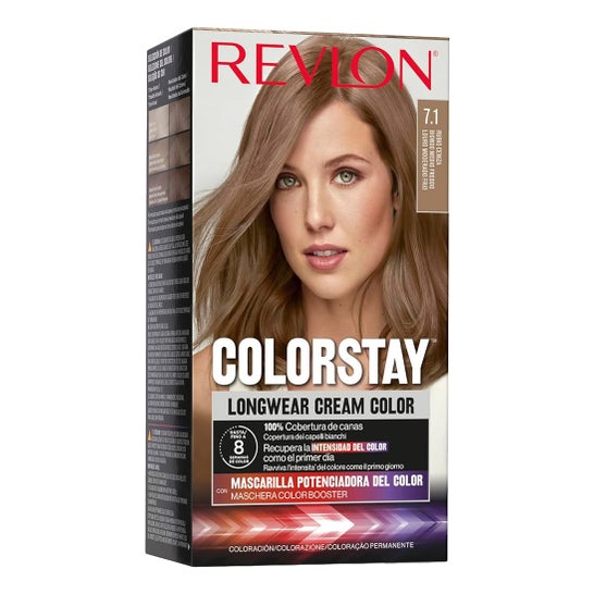 Revlon Colorstay Longwear Cream Color 7.1 Rubio Ceniza 4uds