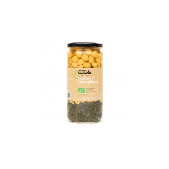 Carlota Organic garbanzos con Espinacas 720 g