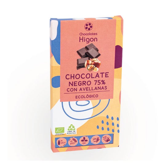 Chocolates Higón Chocolate Negro 75% Avellanas Eco 100g
