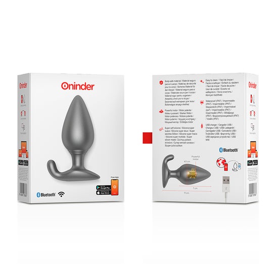 Oninder Plug Anal Vibrador Negro Free App 1ud