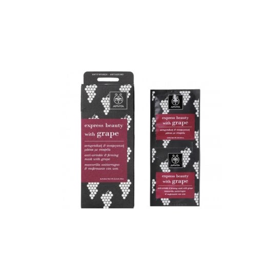 Apivita Express Beauty Mascarilla Antiarrugas y Reafirmante Uva 2 X8 ml