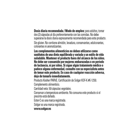 Solgar Quercitina Complex con Ester-C Plus 50vcaps