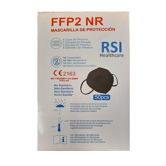 RSI Gezondheidszorg Ademhalingstoestel FFP2 Zwart 50st