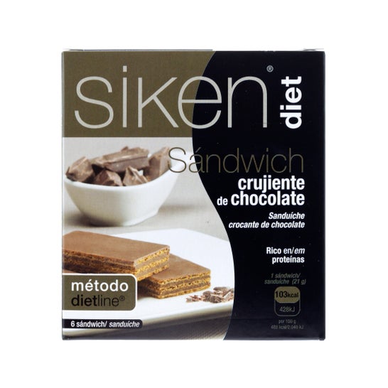 Siken Diet sandwich chocolate 6uds