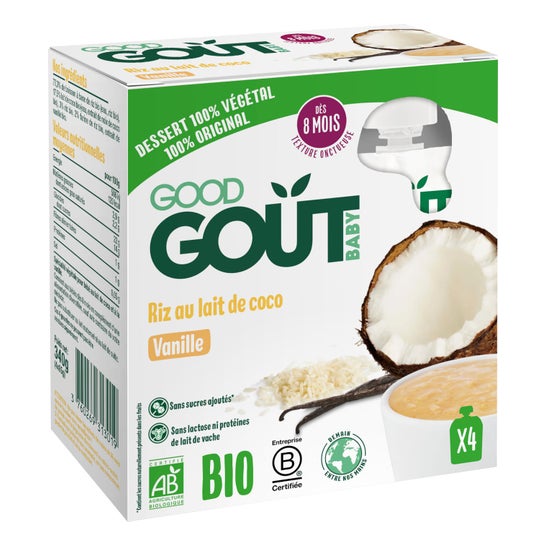 Good Gout Rice Milk Coconut Vanilla 4x85g