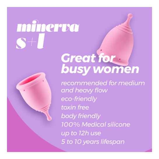 Crushious Set Copas Menstruales Minerva S+L con Bolsa 2 uds