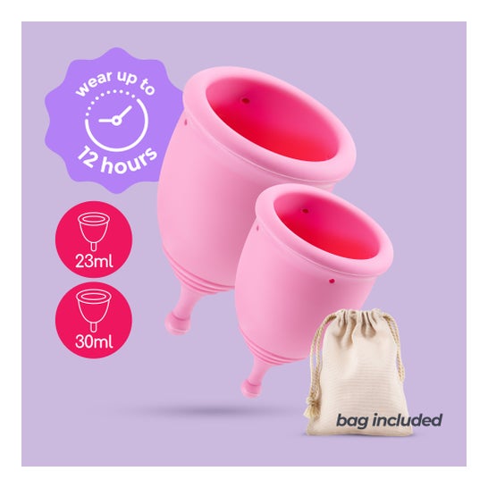 Crushious Set Copas Menstruales Minerva S+L con Bolsa 2 uds
