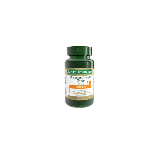 Nature's Bounty Máxima Potencia Zinc 25 Mg. 100 Comp.