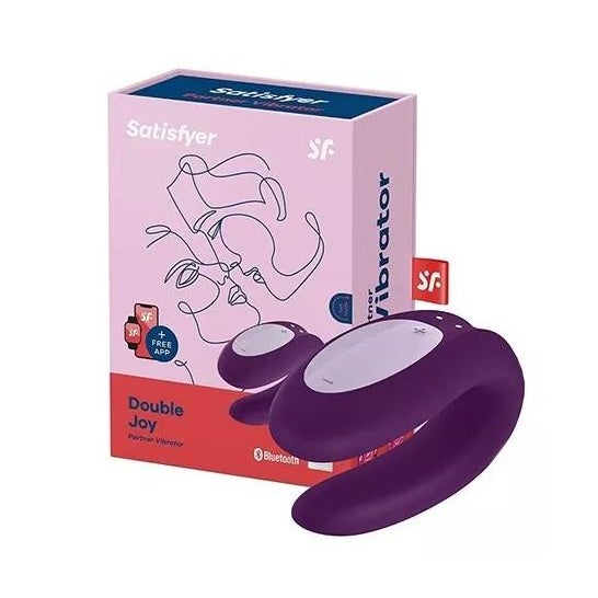 Satisfyer Double Joy con App&Morado 1 pezzo